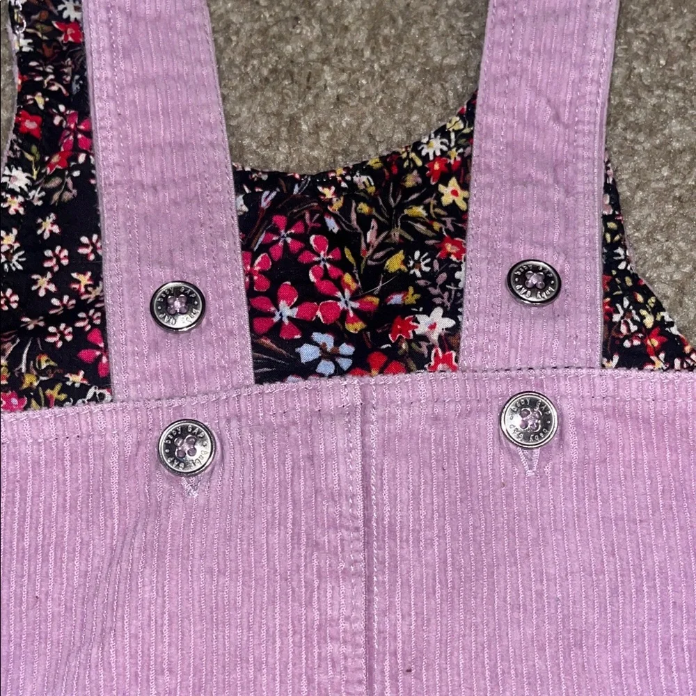 Purple Corduroy Jumper Dress